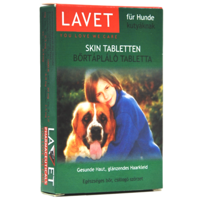 Lavet bőrtápláló tabletta kutya 50 db/doboz